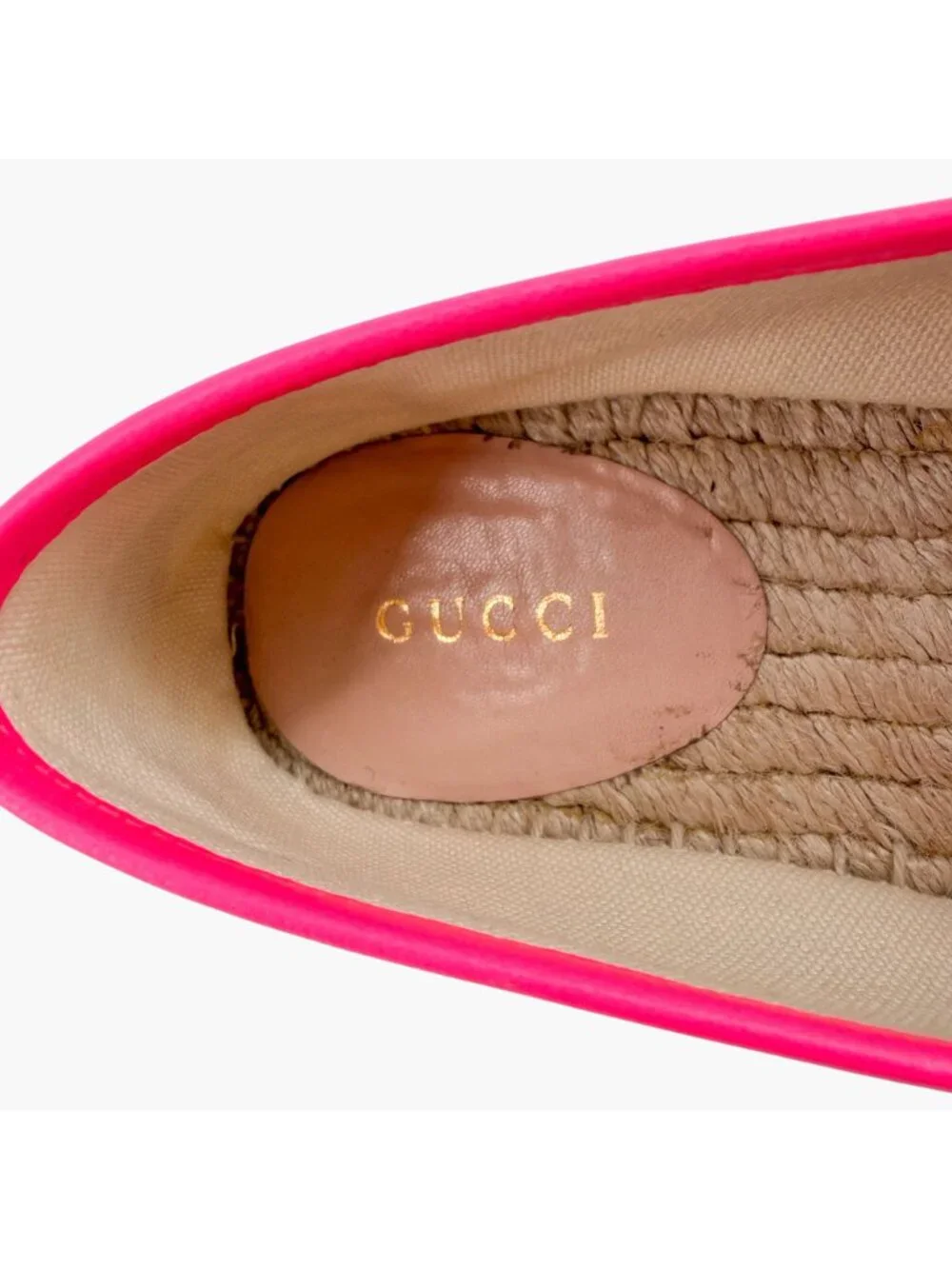 Gucci Flora Floral Canvas Espadrille Slip-On Flats White Size 37 US 7 Women’s